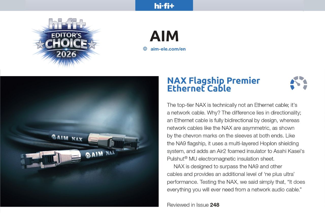 能滿足你對網絡音響線材的所有需求 — 日本 AIM 旗艦網絡線 NAX NA9